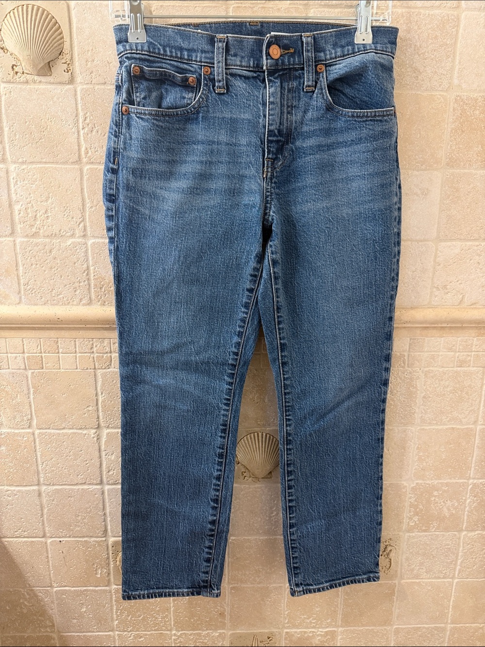 Classic Women's Mid-Rise Straight Jeans - Blue 14’’-15’’